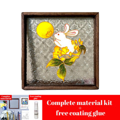 Chinese Cloisonné DIY Craft Kit – Copper Wire & Enamel Sand Painting, Traditional Tea Tray or Wall Art, All Tools Included