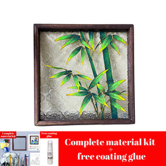 Chinese Cloisonné DIY Craft Kit – Copper Wire & Enamel Sand Painting, Traditional Tea Tray or Wall Art, All Tools Included