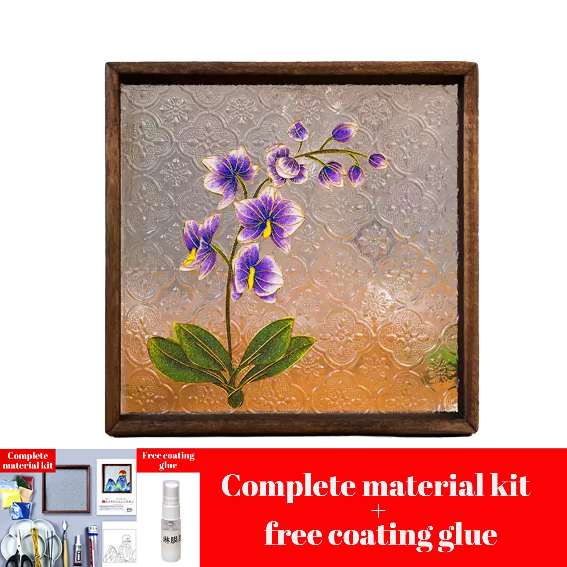 Chinese Cloisonné DIY Craft Kit – Copper Wire & Enamel Sand Painting, Traditional Tea Tray or Wall Art, All Tools Included