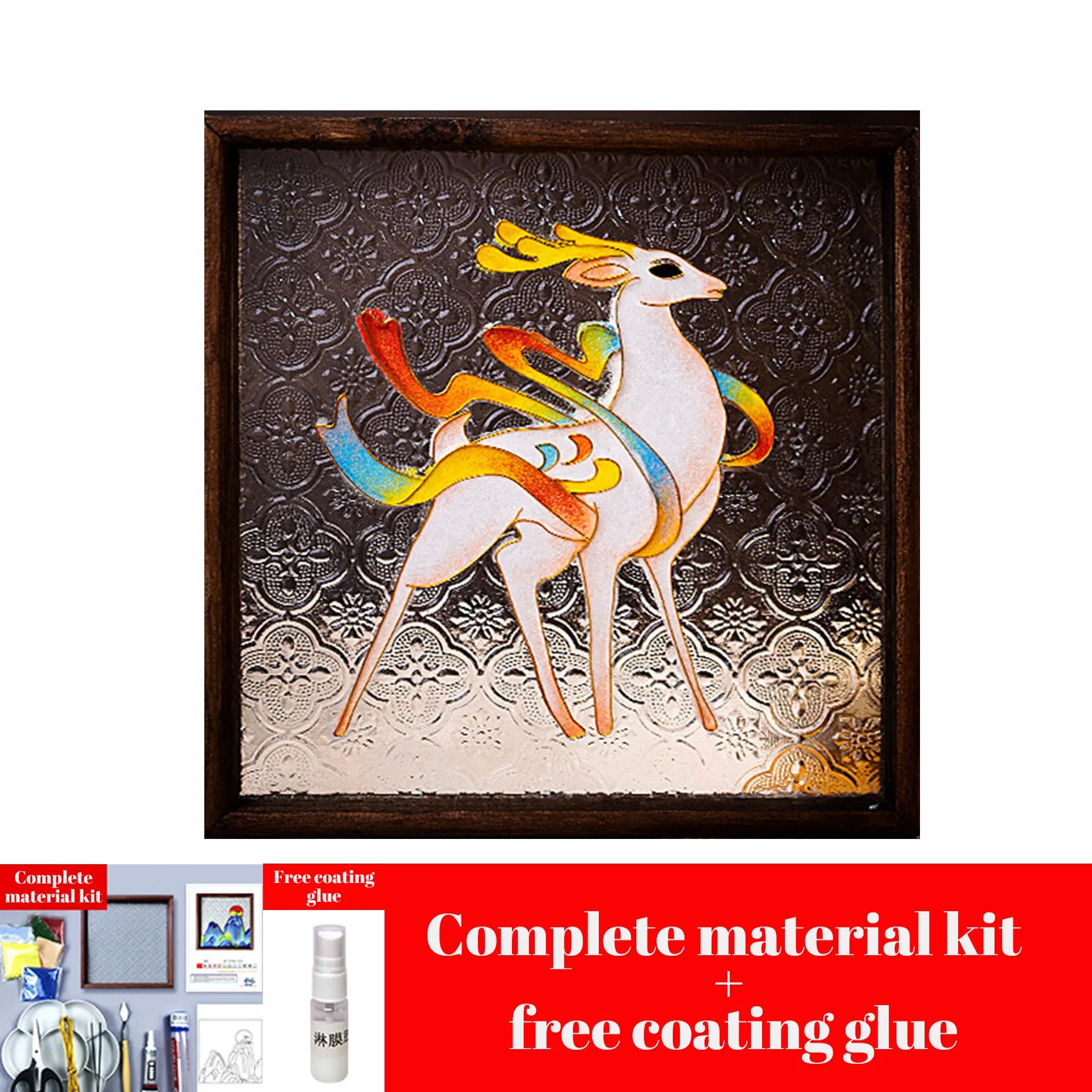 Chinese Cloisonné DIY Craft Kit – Copper Wire & Enamel Sand Painting, Traditional Tea Tray or Wall Art, All Tools Included