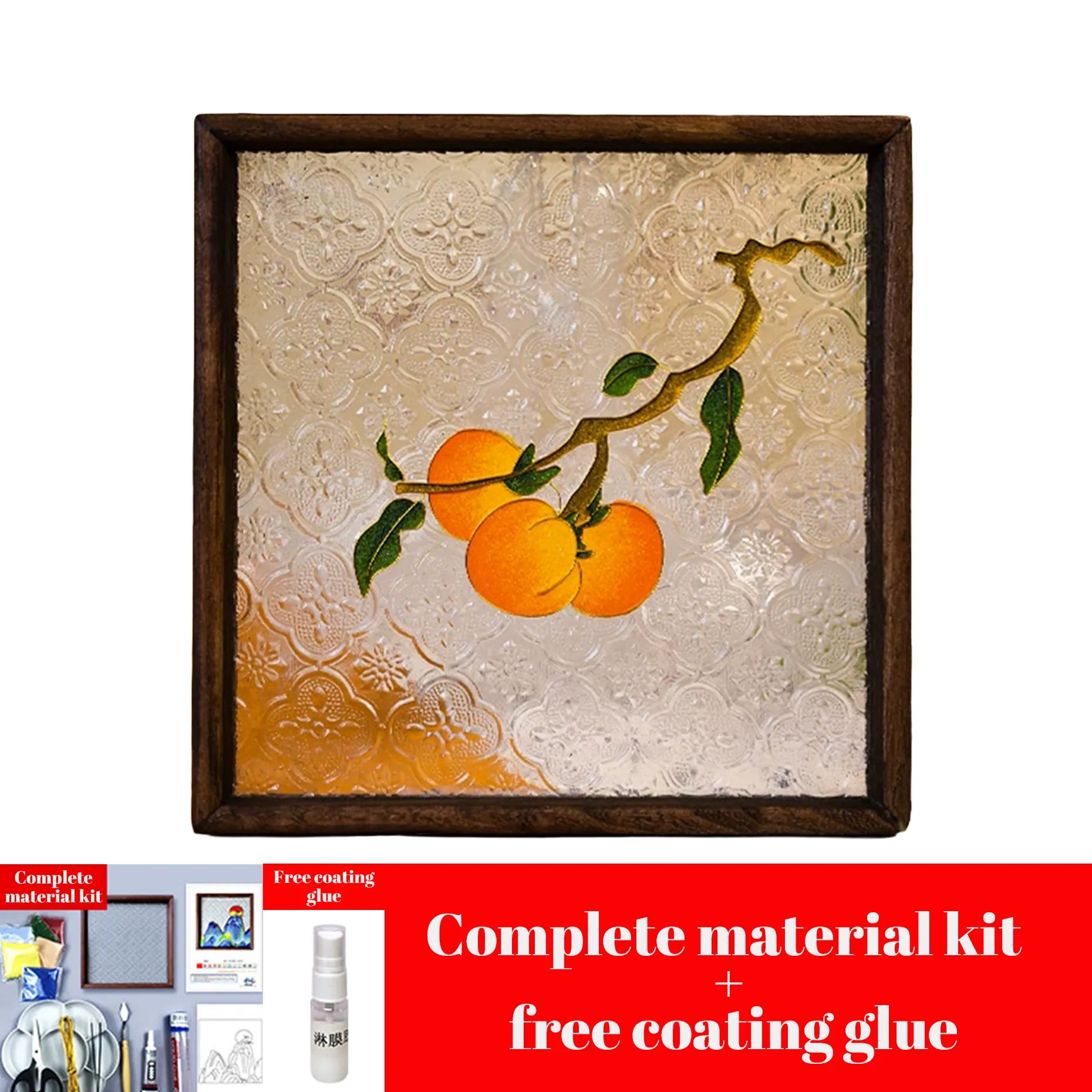 Chinese Cloisonné DIY Craft Kit – Copper Wire & Enamel Sand Painting, Traditional Tea Tray or Wall Art, All Tools Included