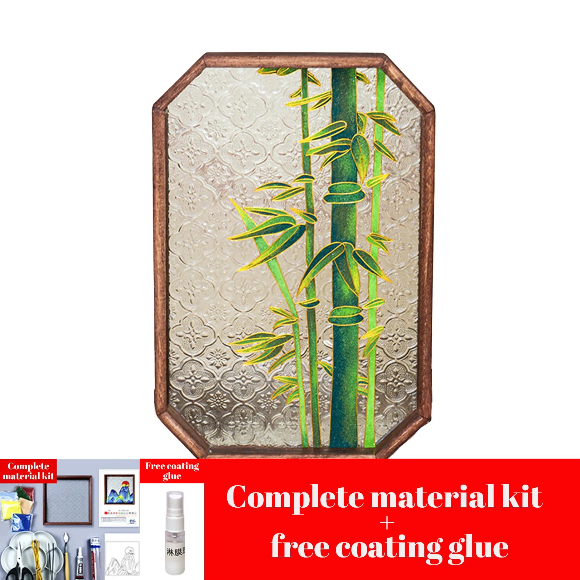 Chinese Cloisonné DIY Craft Kit – Copper Wire & Enamel Sand Painting, Traditional Tea Tray or Wall Art, All Tools Included