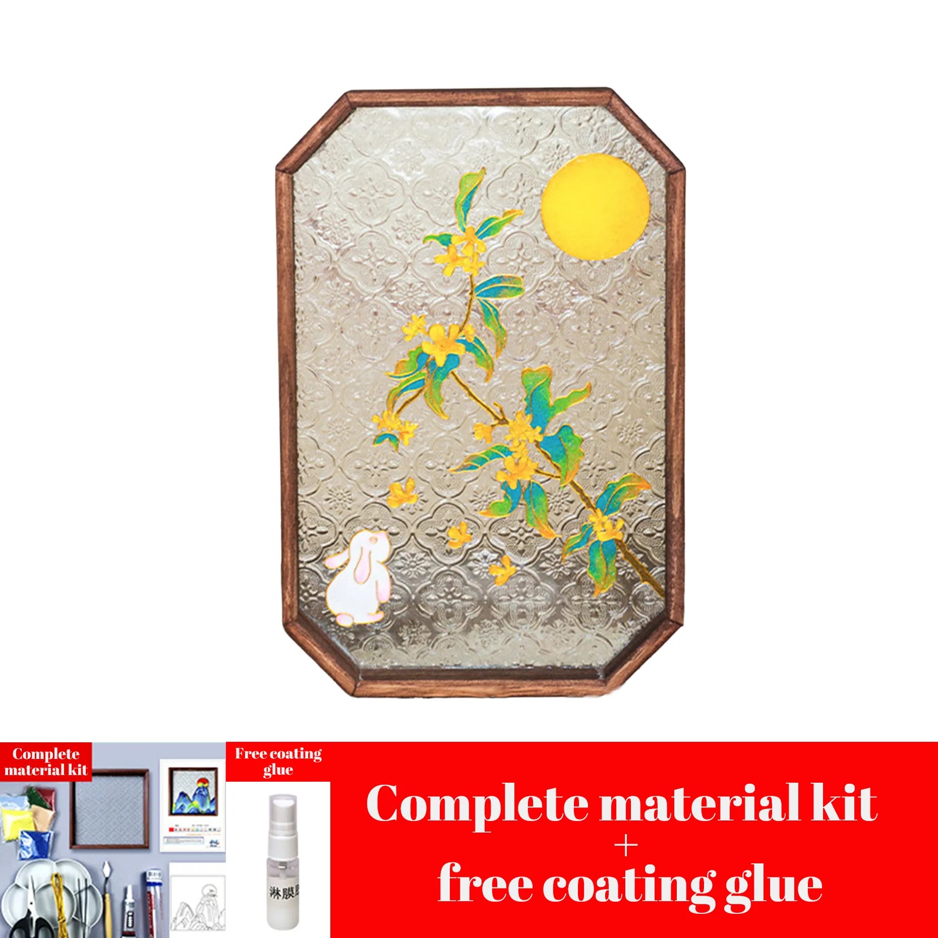 Chinese Cloisonné DIY Craft Kit – Copper Wire & Enamel Sand Painting, Traditional Tea Tray or Wall Art, All Tools Included