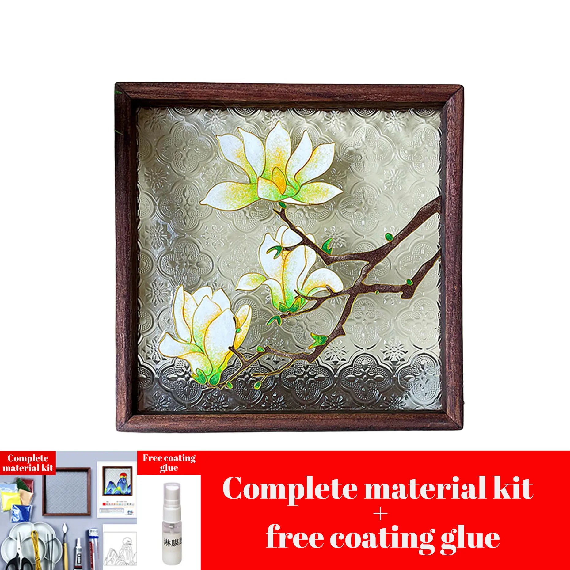 Chinese Cloisonné DIY Craft Kit – Copper Wire & Enamel Sand Painting, Traditional Tea Tray or Wall Art, All Tools Included