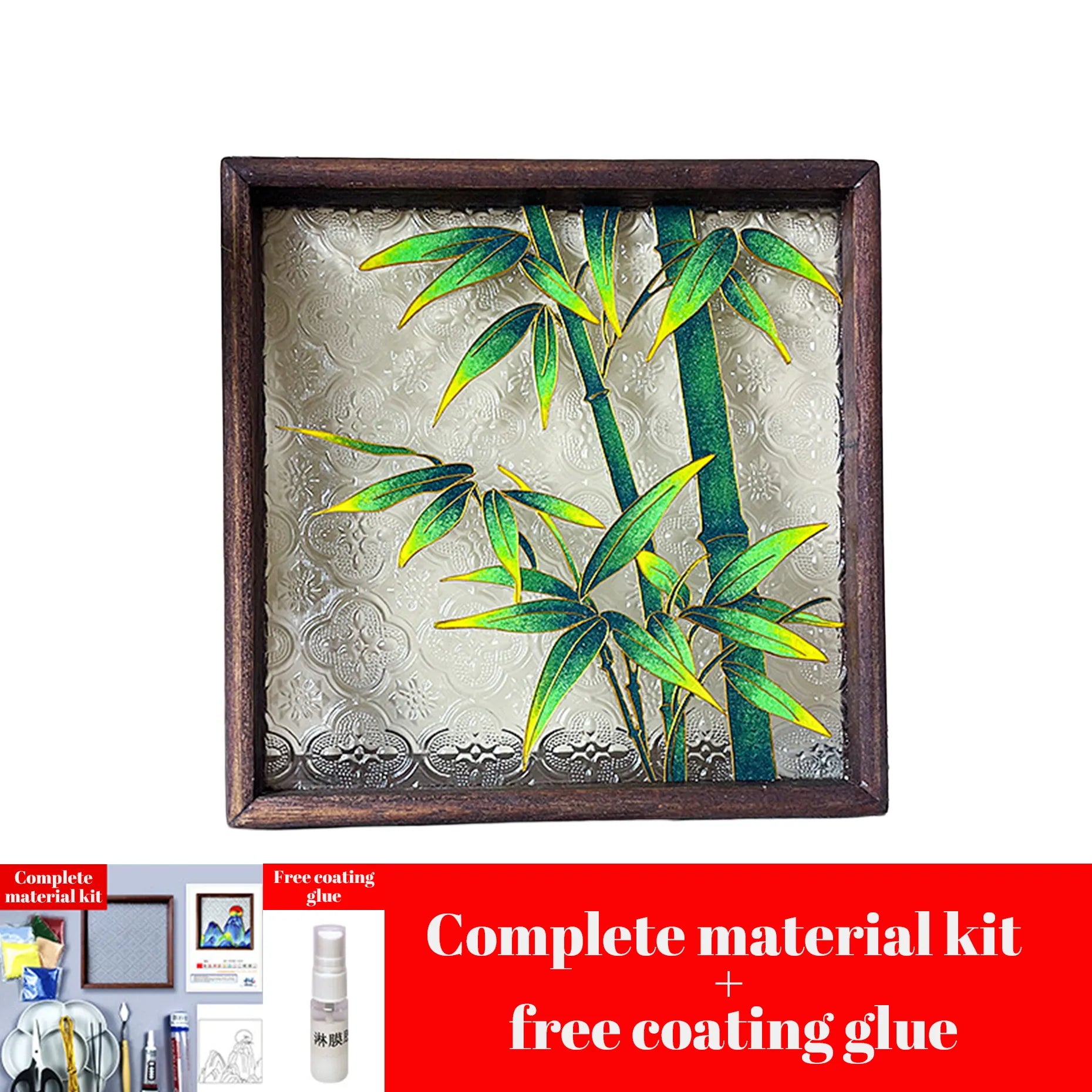Chinese Cloisonné DIY Craft Kit – Copper Wire & Enamel Sand Painting, Traditional Tea Tray or Wall Art, All Tools Included