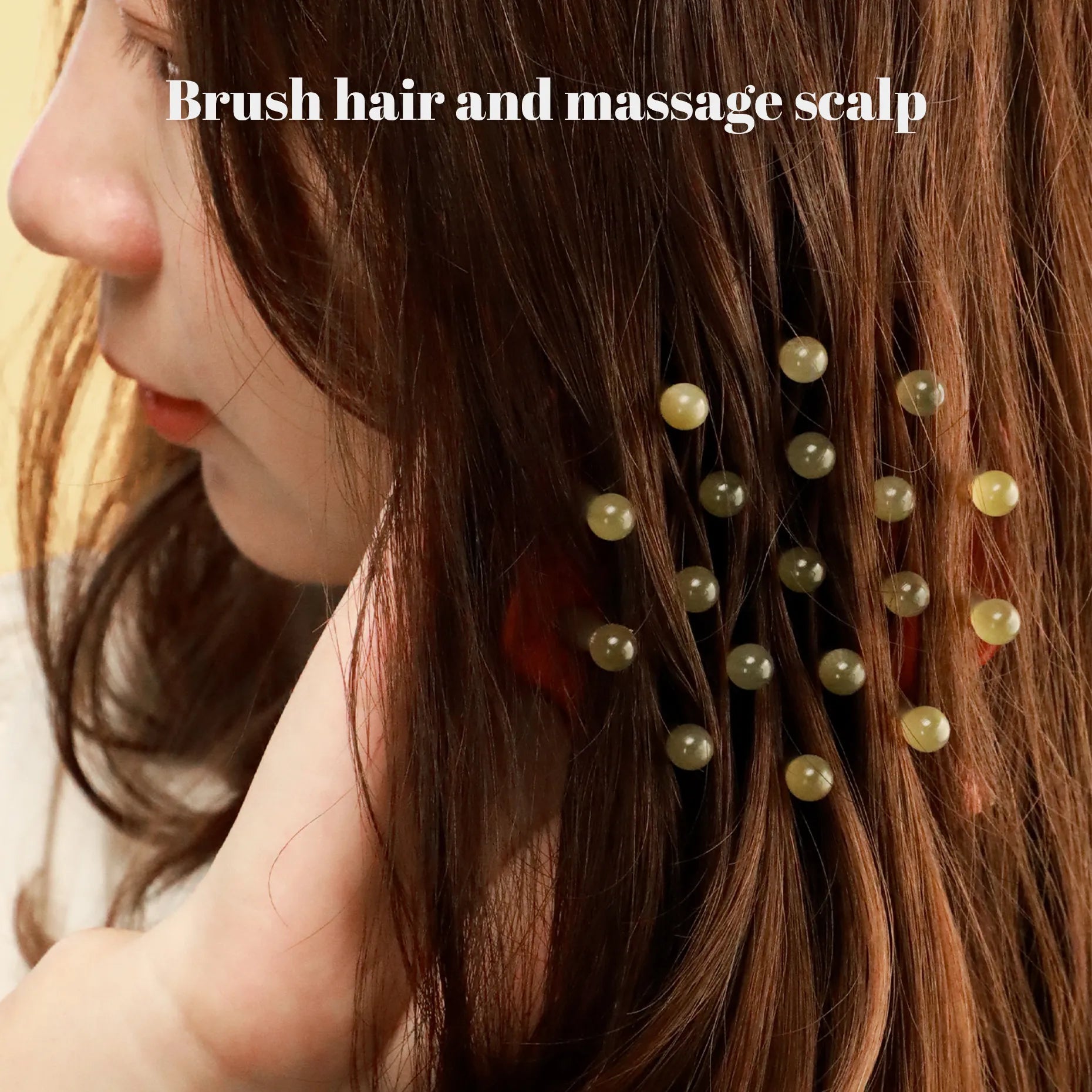 Pumpkin-shaped Massage Comb "Little Golden Gourd" Massage Comb – Buffalo Horn & Rosewood, Traditional Chinese Scalp Care Gift Set