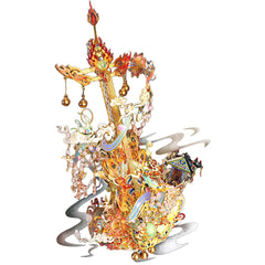 3D Feitian Pipa Metal Model - DIY Dunhuang Music Instrument Puzzle, Elegant Chinese Art Sculpture & Unique Gift