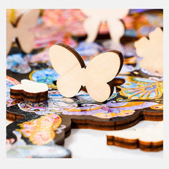 “Timeless Butterfly” Deluxe Wooden Puzzle — TOI 100-Pc Intricate Adult DIY with Hidden Surprises & Frame