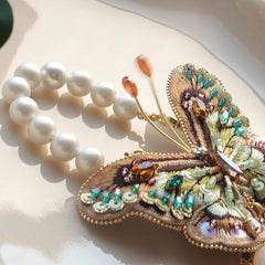Embroidery Butterfly Tassel Pendant Detachable and Wearable