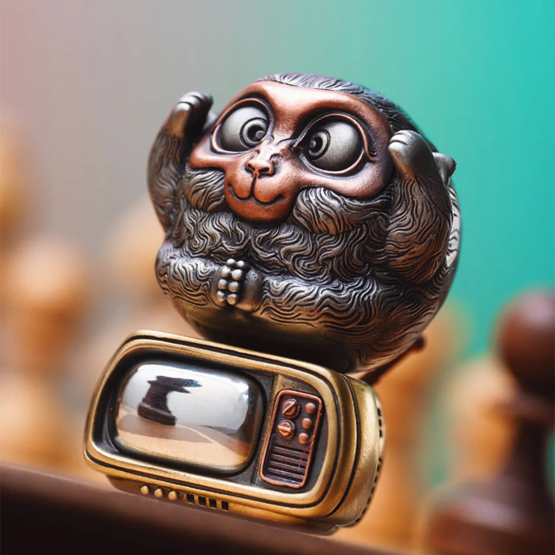 Uninhibited Monkey Figurine
